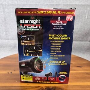 Star Night Laser Dancers Light Projector Red Only Holiday Xmas‎ Decor